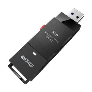 【新品】（まとめ）バッファロー USB3.2(Gen1)ポータブルSSD スティック型 1TB ブラック SSD-PUT1.0U3-BKC 1台【×3｜mihamashop