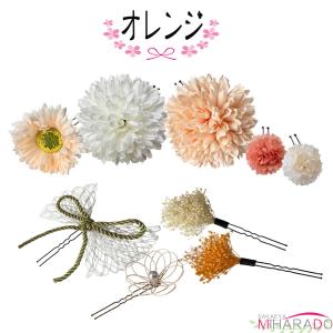 髪飾り 9点セット ドライフラワー シルクフラ...の詳細画像2