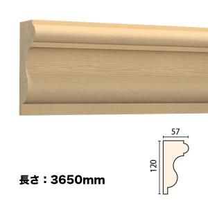 NTH186｜木製モールディング 巾木 サンメントTH 60×15×3650mm ※受注