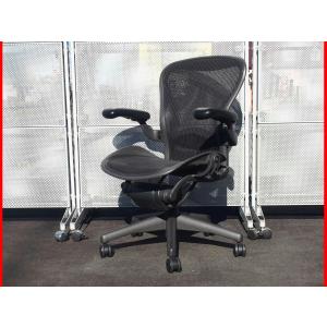 ★ 中古 Hermanmiller ハーマンミラー アーロンチェア クラシック Aサイズ フル装備 ランバー ダイアル肘 メッシュほつれあり