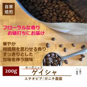 ゲイシャ エチオピア モカ 200g 自家焙煎 コーヒー豆｜mihono-coffee