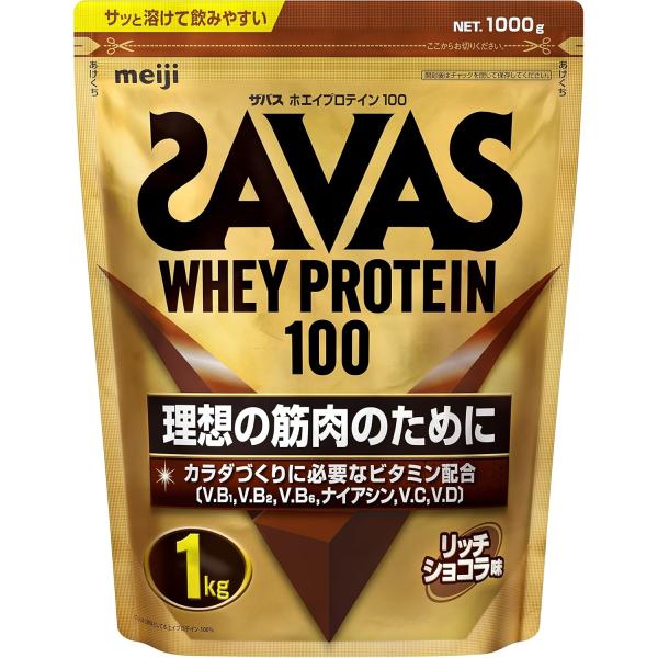 ザバス(SAVAS) ホエイプロテイン100 リッチショコラ味 1kg 明治