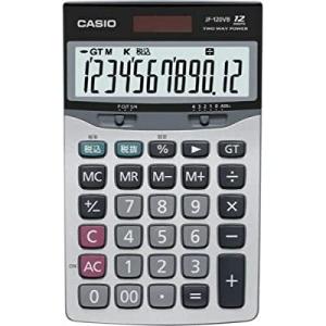 カシオ 卓上タイプ 12桁 電卓【ジャストサイズ】CASIO 本格実務電卓 JF-120VB-N