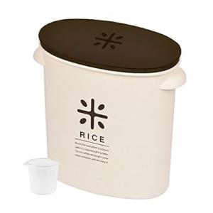 パール金属 日本製 米びつ 5kg ブラウン 計量カップ付 お米 袋のまま ストック RICE HB...
