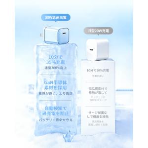 充電器 iPhone PD30W 急速充電器 ...の詳細画像3