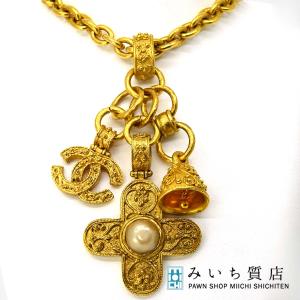 広尾店】シャネル CHANEL ヴィンテージ 5Pココマーク ロングネックレス