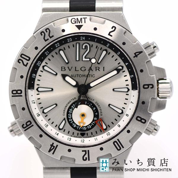 質屋 腕時計 稼働 ブルガリ BVLGARI ディアゴノ プロフェッショナル GMT40S 自動巻き...