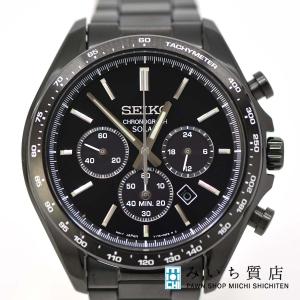 質屋 腕時計 セイコー SEIKO SBPY169 ソーラー クロノグラフ ブラック SS 23s68-1 みいち質店｜miichi78