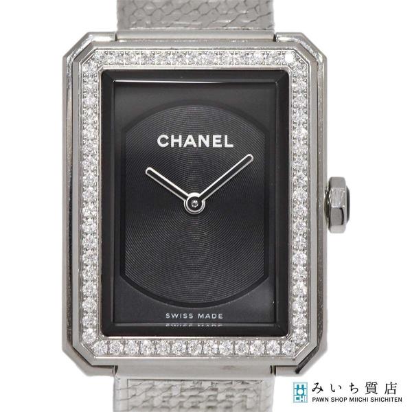 質屋 稼働 腕時計 CHANEL シャネル H4877 ボーイフレンド ベゼルD QZ 黒文字盤 2...