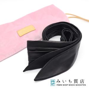 質屋 LOUIS VUITTON ルイヴィトン サッシュベルト ブラック LV 黒 レディース 服飾小物 ベルト 巾着袋 H577 みいち質店