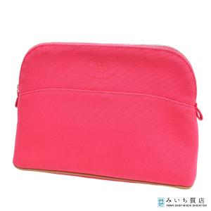 質屋 HERMES エルメス ボリードポーチ MM 化粧ポーチ 小物入れ ハイビスカス ピンク M4430 みいち質店