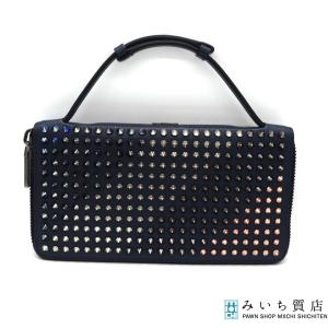 質屋 Christian Louboutin クリスチャンルブタン オーガナイザー スタッズ ネイビー系 マルチカラー H2368 みいち質店