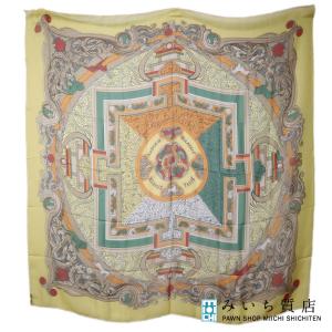 HERMES 【新品同様】 エルメス カレジェアン140 大判ショール 12頭の