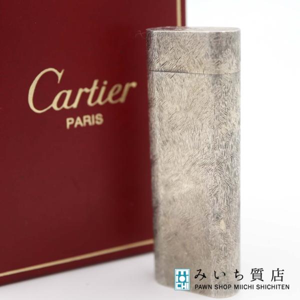 質屋 Cartier カルティエ ガスライター オーバル シルバーカラー 着火未確認 ケース有 H1...