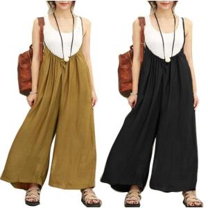 新品 レディースサロペット オーバーオール 夏服 大きいサイズ オールインワン ワイドパンツ つなぎ ゆったり