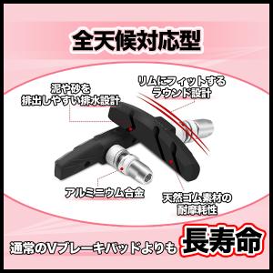 ブレーキシュー 4個セット Vブレーキ ブレー...の詳細画像4