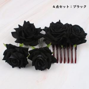4点セット バレッタ ヘアコーム 大きめ ヘッ...の詳細画像1