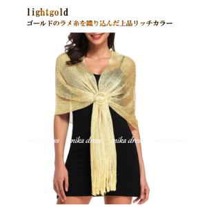 キラキラ輝く ラメ入り ショールストール 結婚...の詳細画像4
