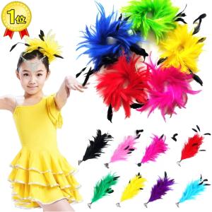 キッズ ダンス ヘア アレンジ 衣装 羽 ヘアピ...の商品画像