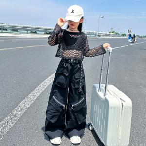 ダンス衣装 メッシュ トップス キッズ ヒップ...の詳細画像1