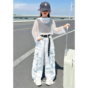 ダンス衣装 メッシュ トップス キッズ ヒップ...の詳細画像4