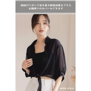 ボレロ 体型カバー ショート丈 シアー シース...の詳細画像2