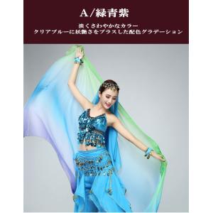 ベリーダンス衣装 ベール グラデーション シフ...の詳細画像1