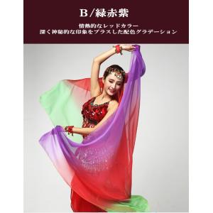 ベリーダンス衣装 ベール グラデーション シフ...の詳細画像4