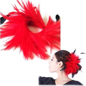 羽根 ヘアアクセサリー ビック コサージュ ヘ...の詳細画像4
