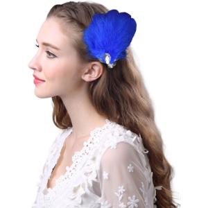 訳あり】羽根 フェザー ヘアアクセ【ホワイト】ビック ヘッドドレス 髪