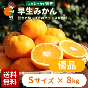 みかん 早生みかん 優品 Sサイズ 8kg  ＪＡみっかび 産地直送 三ヶ日ミカン【他の商品と同時購入不可商品】