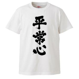 おもしろTシャツ 平常心 ギフト プレゼント 面白 メンズ 半袖 無地 漢字 雑貨 名言 パロディ 文字｜mikanbako