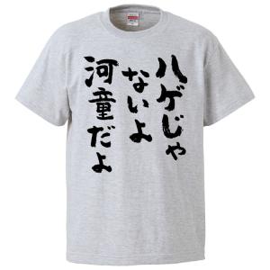 おもしろTシャツ ハゲじゃないよ河童だよ ギフト プレゼント 面白 メンズ 半袖 無地 漢字 雑貨 ...