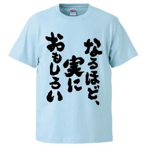 おもしろTシャツ なるほど、実におもしろい ギフト プレゼント 面白 メンズ 半袖 無地 漢字 雑貨 名言 パロディ 文字｜mikanbako