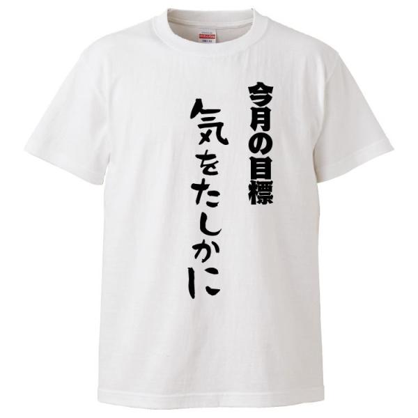 おもしろTシャツ 今月の目標　気をたしかに ギフト プレゼント 面白 メンズ 半袖 漢字 雑貨 名言...