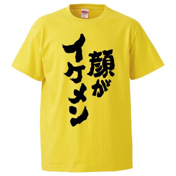 おもしろTシャツ 顔がイケメン ギフト プレゼント 面白 メンズ 半袖 漢字 雑貨 名言 パロディ ...