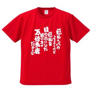 おもしろTシャツ みかん箱 巨乳はバカって言うけど巨乳を目の前にした男の方が万倍馬鹿だからな メンズ レディース ドライ 速乾 ポリエステル 半袖