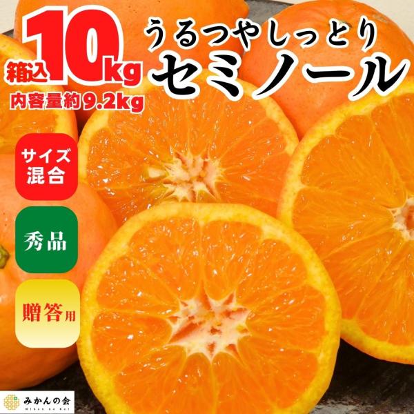 セミノール 箱込 10kg (内容量約 9.2kg  ) 秀品 サイズミックス 和歌山県産 産地直送...