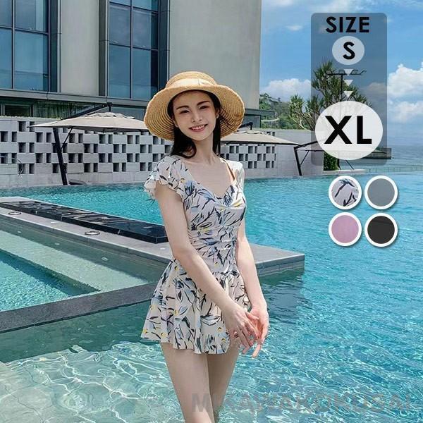 ワンピース水着 半袖 レディース 着〓せ シンプル  写真映え 海 夏 リゾート かわいい 旅行 温...