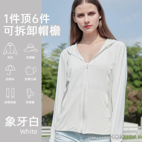 UV パーカー 指穴 uvカット ライトアウター トップス 紫外線対策 おしゃれ シンプル 首元 U...