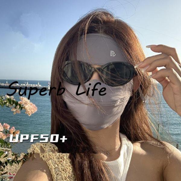 冷感 マスクフェイスカバー 耳かけるタイプ 洗える 夏 UVカット 自転車 ゴルフウエア 水洗い可能...