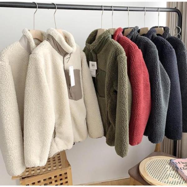 ボア アウター リバーシブル レディース ブルゾン フリース ビッグシルエット オーバーサイズ シン...