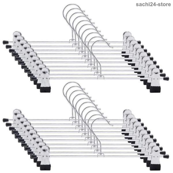 ズボンハンガー 30本組 スカートハンガー 強力クリップ すべらない ハンガー 頑丈 洗濯 ハンガー...