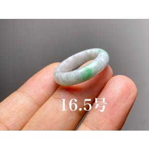 L9-42 一点物 墨緑色 16.5号 ミャンマー産A貨本翡翠 くりぬき リング L9-42 一点物 墨緑色 16.5号 ミャンマー産天然 A貨 本翡翠