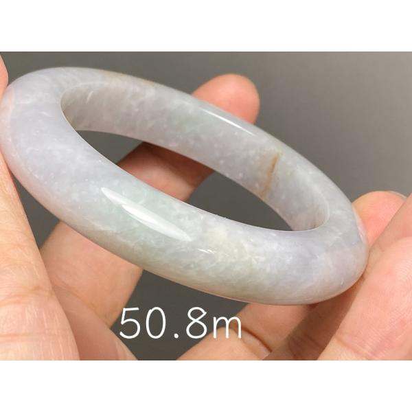 BG9-60 薄白青 50.8mm ミャンマー産 A貨 本翡翠 バングル