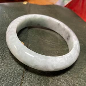 BG9-48 訳あり処分品 グレー緑 51.6mm 糯氷種 ラベンダー ミャンマー産