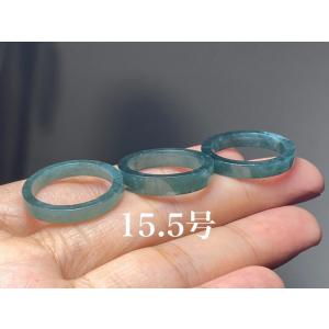 L15-78 高氷種 竹節 リング 紺色 14.5号 グアテマラ産 A貨 本翡翠