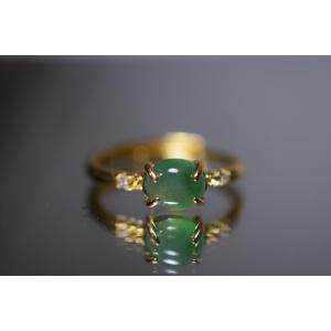 L11-206 氷種 彫花藤草 黄翡翠 13.0号 ミャンマー産 A貨 本翡翠