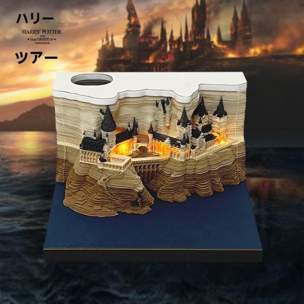 2026年の壁掛けカレンダー、3D紙の彫刻の城の建物、クリエイティブアートデスクカレンダーギフト 3...