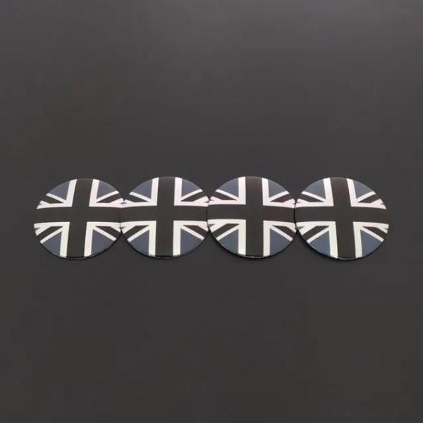 ジャガー JAGUAR ユニオンジャック 50mm 4枚セット ホイール メタル ステッカー B